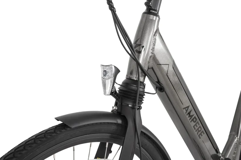 Ampere Deluxe Step Through 700c Wheel Electric Bike Grey-11